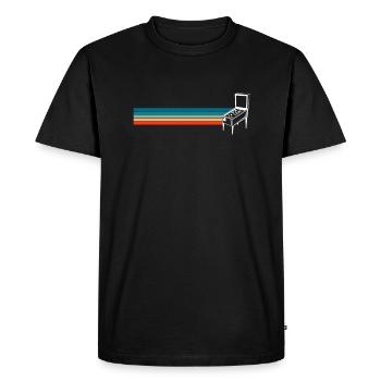 Vintage Retro Pinball Pinball Machine Gift - Men's Premium Organic T-Shirt - black - Front - Nico (187cm)