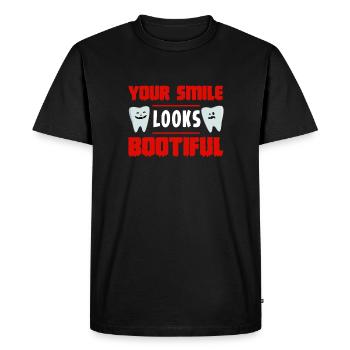 Your Smile Looks Bootiful Shirt Halloween - Men's Premium Organic T-Shirt - black - Front - Nico (187cm)