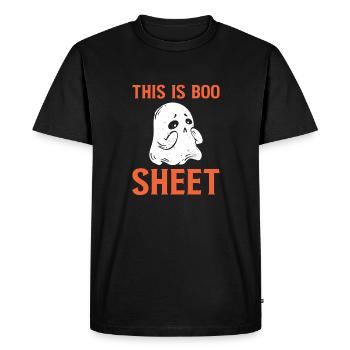 C’est Boo Sheet Ghost Ghost Shirt Halloween - T-shirt Premium bio Homme - noir - Devant - Nico (187cm)