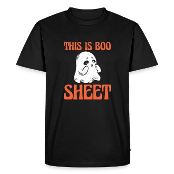 C’est Boo Sheet Ghost Ghost Shirt Halloween - T-shirt Premium bio Homme - noir - Devant - Nico (187cm)