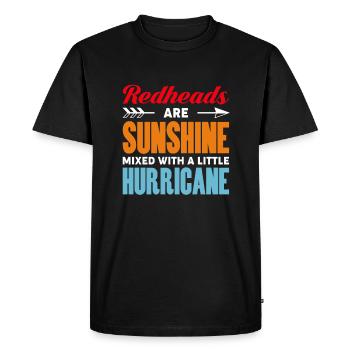 Les roux sont le soleil mélangé avec un petit ouragan - T-shirt Premium bio Homme - noir - Devant - Nico (187cm)