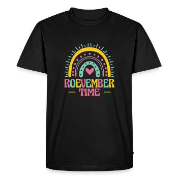 Roevember Time Shirt Gift - Men's Premium Organic T-Shirt - black - Front - Nico (187cm)