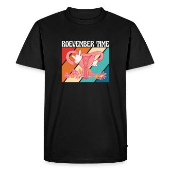 Roevember time uterus shirt gift - Men's Premium Organic T-Shirt - black - Front - Nico (187cm)