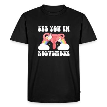 Rendez-vous à Roevember Shirt Gift Féminisme - T-shirt Premium bio Homme - noir - Devant - Nico (187cm)