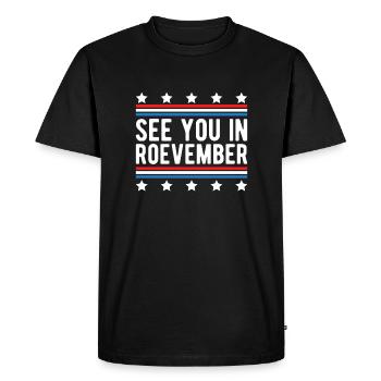 Rendez-vous à Roevember Shirt Gift Féminisme - T-shirt Premium bio Homme - noir - Devant - Nico (187cm)