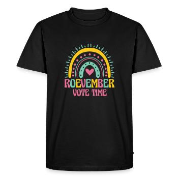Roevember Vote Time Shirt Gift - Men's Premium Organic T-Shirt - black - Front - Nico (187cm)