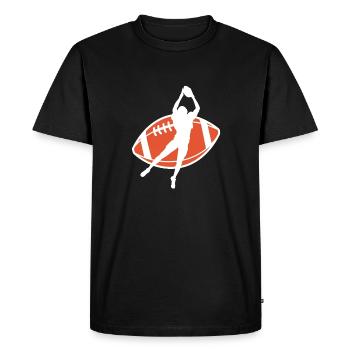 Football Wild Receiver Shirt - Men's Premium Organic T-Shirt - black - Front - Nico (187cm)