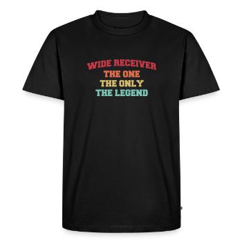 Wild Receiver The One The Only The Legend - Men's Premium Organic T-Shirt - black - Front - Nico (187cm)
