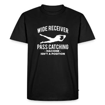 Wild Receiver Shirt Gift - Men's Premium Organic T-Shirt - black - Front - Nico (187cm)