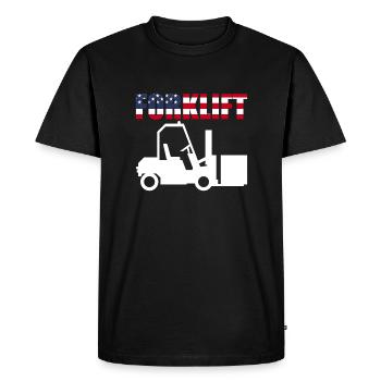 USA Flag America Flag Chariot élévateur - T-shirt Premium bio Homme - noir - Devant - Nico (187cm)