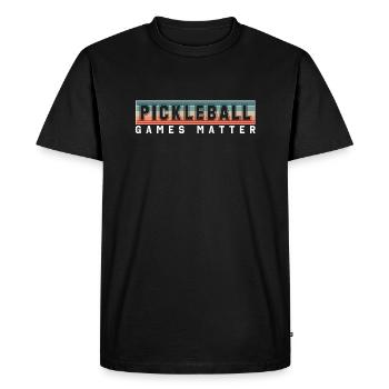 Pickleball Games Matter Shirt Cadeau - T-shirt Premium bio Homme - noir - Devant - Nico (187cm)