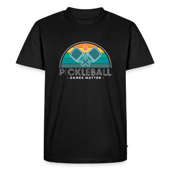 Pickleball Games Matter Shirt Cadeau - T-shirt Premium bio Homme - noir - Devant - Nico (187cm)
