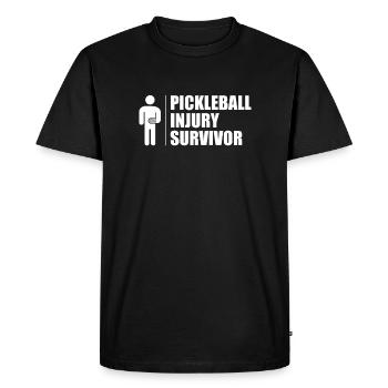 Pickleball Injury Survivor Shirt - T-shirt Premium bio Homme - noir - Devant - Nico (187cm)