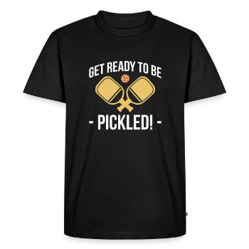 Préparez-vous à être mariné Pickleball - T-shirt Premium bio Homme - noir - Devant - Nico (187cm)