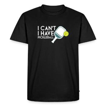 I Cant I Have Pickleball Shirt Gift - Men's Premium Organic T-Shirt - black - Front - Nico (187cm)
