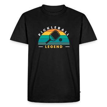 Pickleball Legend Shirt Cadeau - T-shirt Premium bio Homme - noir - Devant - Nico (187cm)