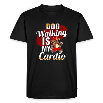 La promenade du chien est mon cadeau de gardien de chien cardio - T-shirt Premium bio Homme - noir - Devant - Nico (187cm)