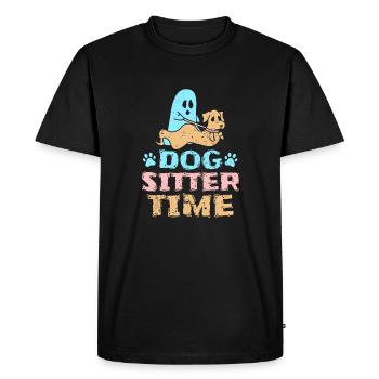Cadeau de chemise de temps de gardien de chien - T-shirt Premium bio Homme - noir - Devant - Nico (187cm)
