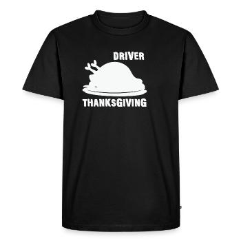 Dîner de dinde de Thanksgiving du chauffeur - T-shirt Premium bio Homme - noir - Devant - Nico (187cm)