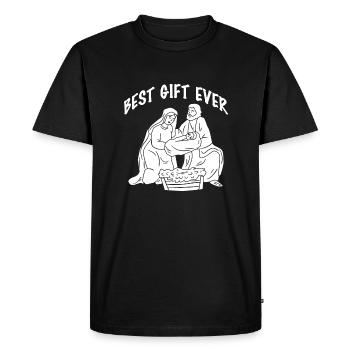 Best Gift Ever Shirt Crib Christmas - Men's Premium Organic T-Shirt - black - Front - Nico (187cm)