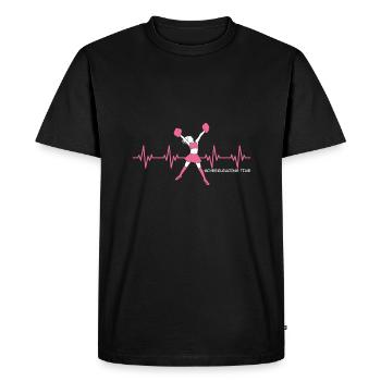 Heartbeat Heart Line Heart Rate Cheerleading - Men's Premium Organic T-Shirt - black - Front - Nico (187cm)