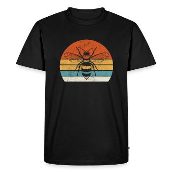 Vintage Retro Beekeeper Shirt Bee Gift - T-shirt Premium bio Homme - noir - Devant - Nico (187cm)