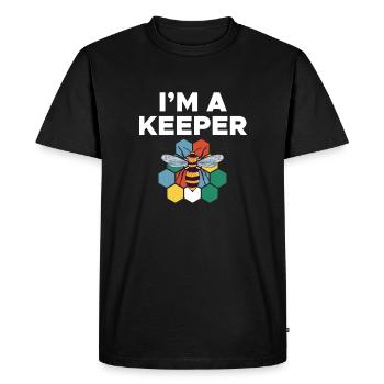 Im A Keeper Bee Shirt Cadeau - T-shirt Premium bio Homme - noir - Devant - Nico (187cm)