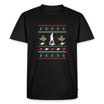 Ugly Christmas Onewheel Shirt Christmas Gift - Men's Premium Organic T-Shirt - black - Front - Nico (187cm)