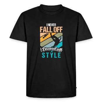 I Never Fall I ... Onewheel Shirt - Men's Premium Organic T-Shirt - black - Front - Nico (187cm)