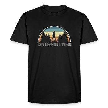 Onewheel Time Shirt Vintage Retro Cadeau - T-shirt Premium bio Homme - noir - Devant - Nico (187cm)
