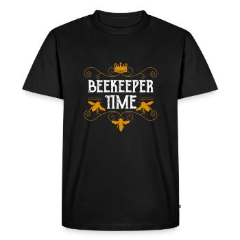 Beekeeper Time Shirt Cadeau - T-shirt Premium bio Homme - noir - Devant - Nico (187cm)