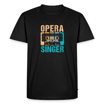 Opera Singer Shirt Gift - Men's Premium Organic T-Shirt - black - Front - Nico (187cm)