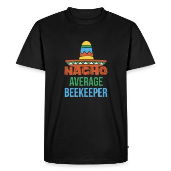 Nacho Average Beekeeper Shirt - Men's Premium Organic T-Shirt - black - Front - Nico (187cm)