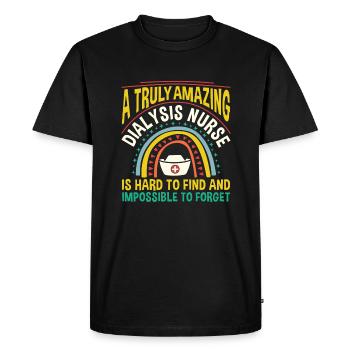 A Truly Amazing Dialysis Nurse Shirt Gift - Men's Premium Organic T-Shirt - black - Front - Nico (187cm)