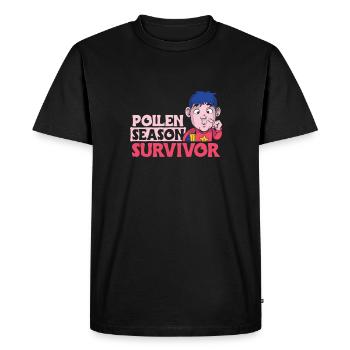 Cadeau de chemise de survivant de saison du pollen - T-shirt Premium bio Homme - noir - Devant - Nico (187cm)