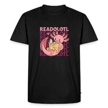 Redolotl Shirt Gift Library Livres - T-shirt Premium bio Homme - noir - Devant - Nico (187cm)