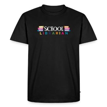 Cadeau de chemise de bibliothécaire scolaire - T-shirt Premium bio Homme - noir - Devant - Nico (187cm)