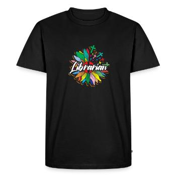 Bibliothécaire Bibliothécaire en chemise cadeau - T-shirt Premium bio Homme - noir - Devant - Nico (187cm)