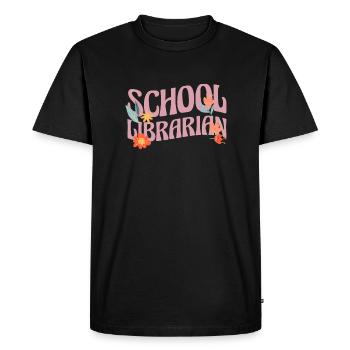 École du cadeau du bibliothécaire scolaire - T-shirt Premium bio Homme - noir - Devant - Nico (187cm)