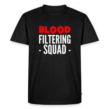 Cadeau de chemise d’escouade filtrante de sang - T-shirt Premium bio Homme - noir - Devant - Nico (187cm)