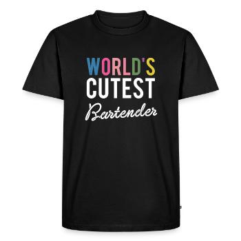 Cadeau de chemise de barman le plus mignon au monde - T-shirt Premium bio Homme - noir - Devant - Nico (187cm)