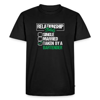 Bartender Relationship Status Shirt - Men's Premium Organic T-Shirt - black - Front - Nico (187cm)