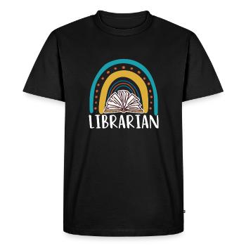Cadeau de chemise de bibliothécaire - T-shirt Premium bio Homme - noir - Devant - Nico (187cm)