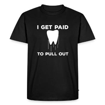Je suis payé pour sortir ma chemise - T-shirt Premium bio Homme - noir - Devant - Nico (187cm)