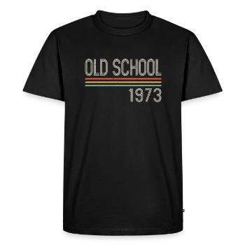 Vintage Retro Oldschool 1973 50e anniversaire - T-shirt Premium bio Homme - noir - Devant - Nico (187cm)