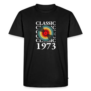 Vintage Retro Classic 1973 Schallplatte Vinyle - T-shirt Premium bio Homme - noir - Devant - Nico (187cm)