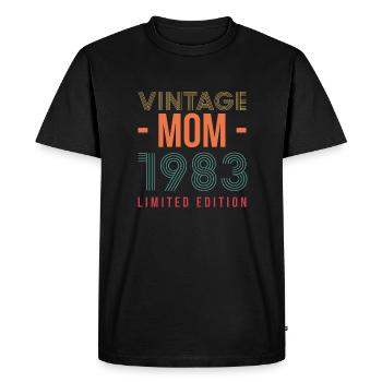 Vintage Mom 1983 Limited Edition 40th Birthday - T-shirt Premium bio Homme - noir - Devant - Nico (187cm)
