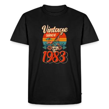 Vintage 40th Birthday Palm Beach Holiday - T-shirt Premium bio Homme - noir - Devant - Nico (187cm)
