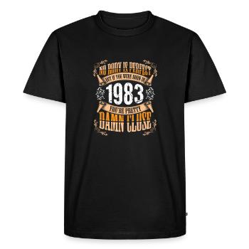 Cadeau de chemise de 40e anniversaire 1983 - T-shirt Premium bio Homme - noir - Devant - Nico (187cm)