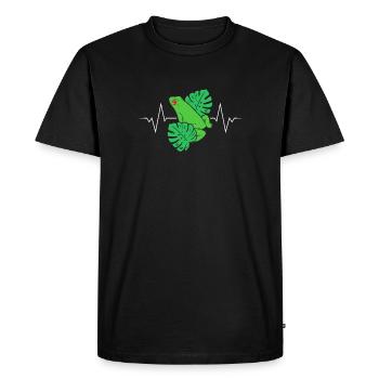 Rythme cardiaque Ligne cardiaque Fréquence cardiaque Rainette - T-shirt Premium bio Homme - noir - Devant - Nico (187cm)